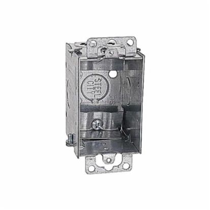 Thomas & Betts Steel City® LXWOW-25 Gangable Switch Box, Steel, 12.5 cu-in Capacity, 1 Gangs, 1 Outlets, 4 Knockouts, 2 in W x 2-1/2 in D x 3 in H